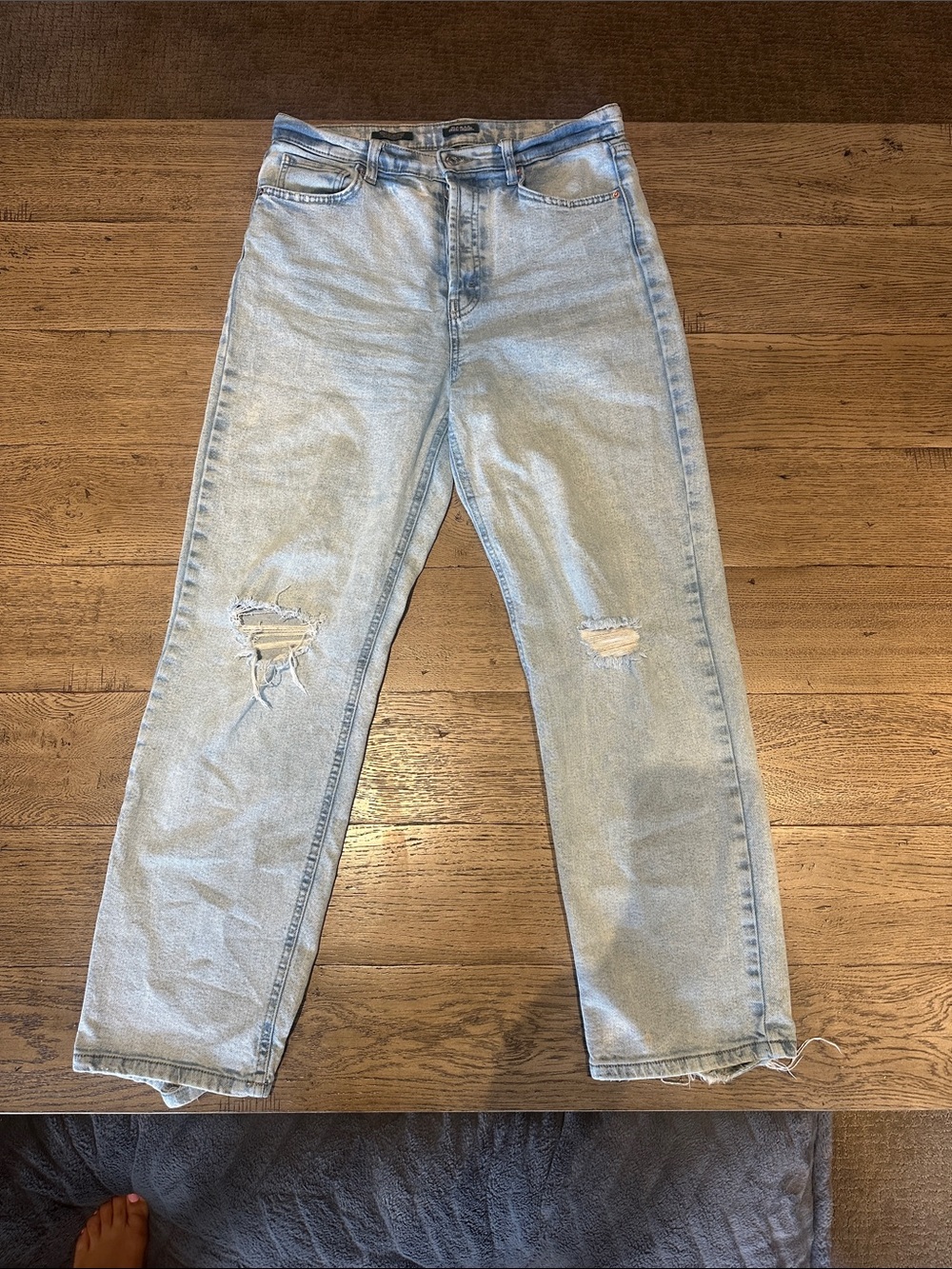 wild fable Viral Light Blue Relaxed Fit Distressed Jeans